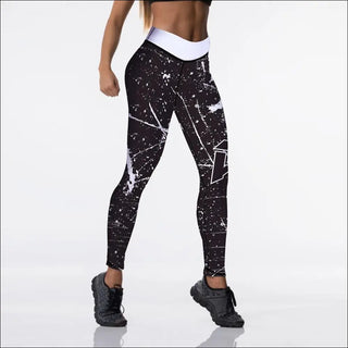 Vibrant Digital Print Activewear Leggings: Energetic Style