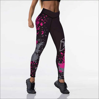 Vibrant Digital Print Activewear Leggings: Energetic Style