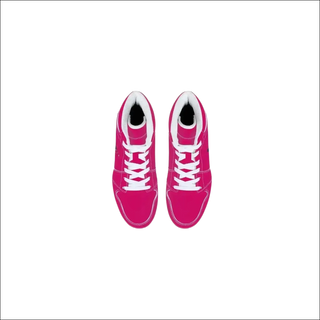 Vibrant Fuchsia High-Top Sneakers - Comfortable and Stylish