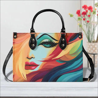 Vibrant Ombre Canvas Satchel - Stylish Multicolored Tote