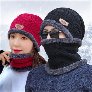 Warm & Cozy Knit Winter Face Mask Set - Stylish Cold