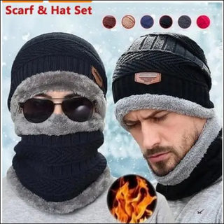 Warm & Cozy Knit Winter Face Mask Set - Stylish Cold