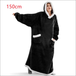 Winter TV Hoodie Blanket Winter Warm Home Clothes Women Men Oversized Pullover With Pockets K-AROLE