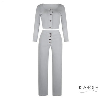 Elegant White Jumpsuit with Floral Appliques - K - AROLE