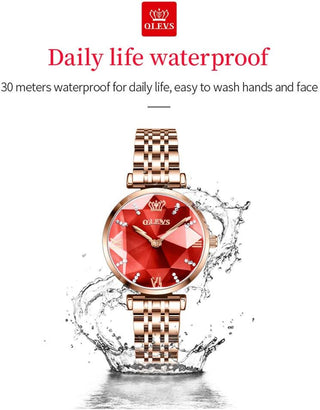 Prismatic Diamond Watch Fashion Luxury Watches for Women Fine Classy Steel Analog Quartz Watch