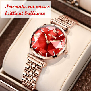 Prismatic Diamond Watch Fashion Luxury Watches for Women Fine Classy Steel Analog Quartz Watch